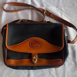 Dooney & Bourke Black and Tan Crossbody Bag